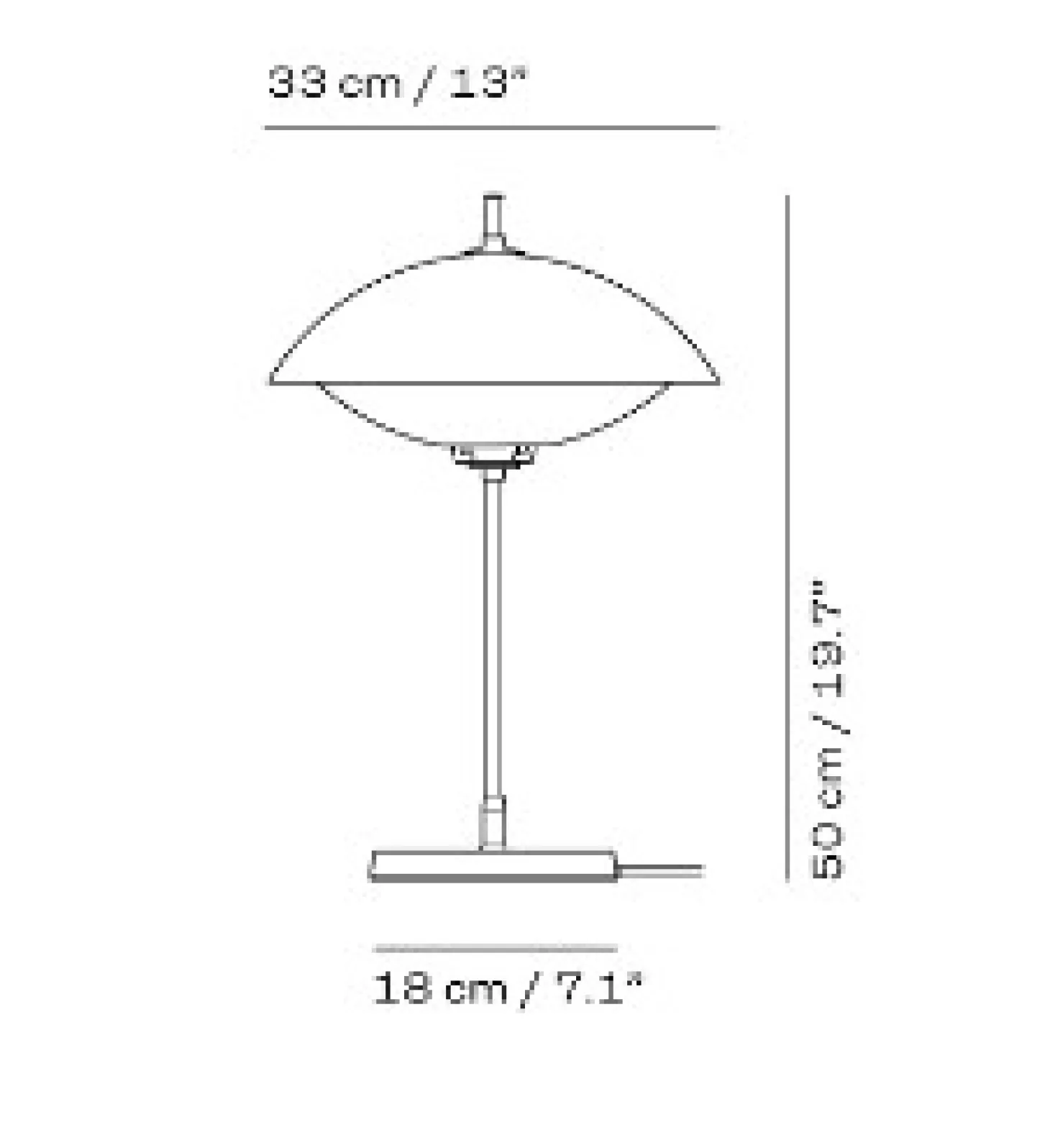 Fritz Hansen - Bordlampe - Clam - Opal/Messing - Ø33