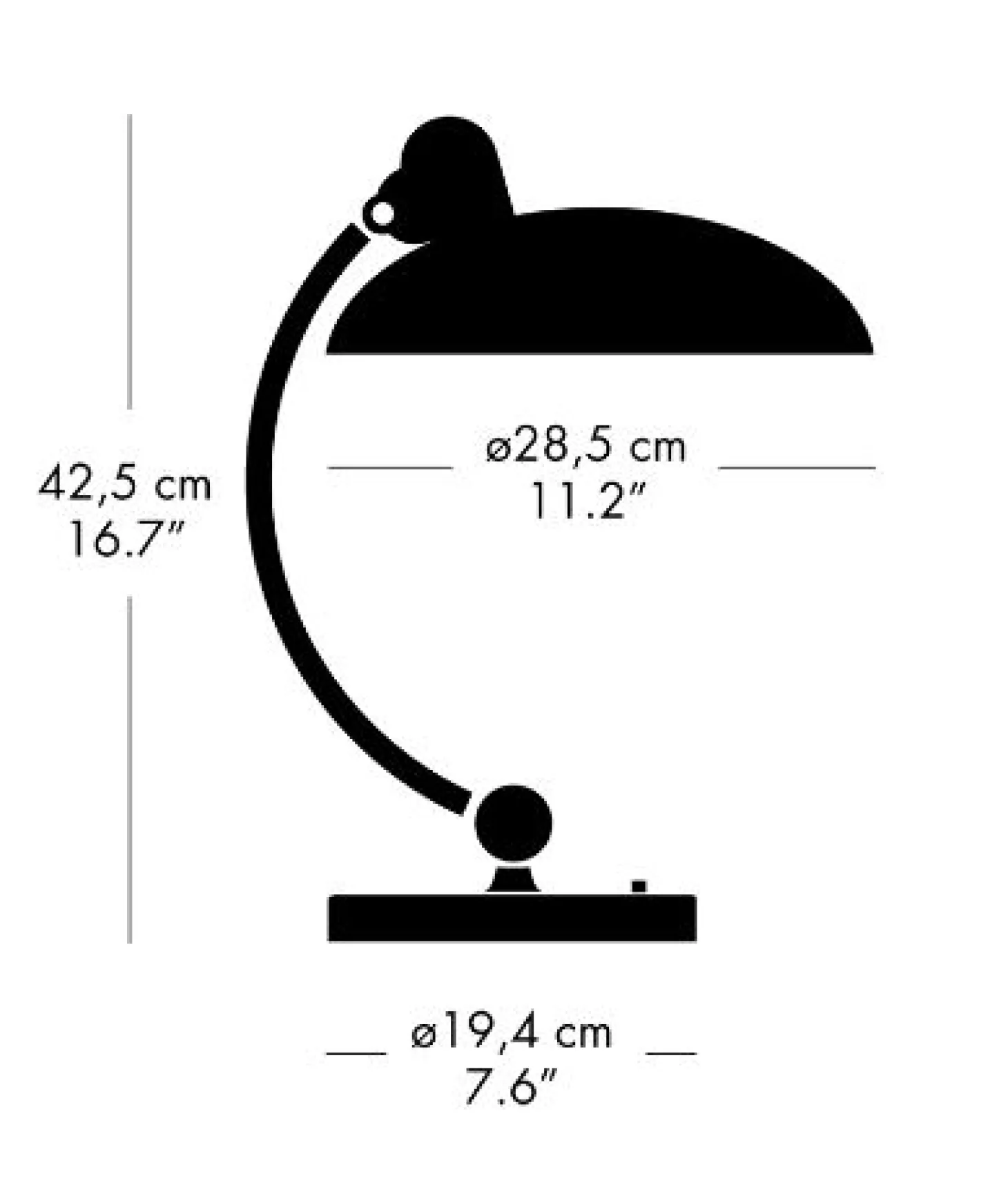Fritz Hansen - Bordlampe - Kaiser Idell 6631-T - Ruby Red/krom