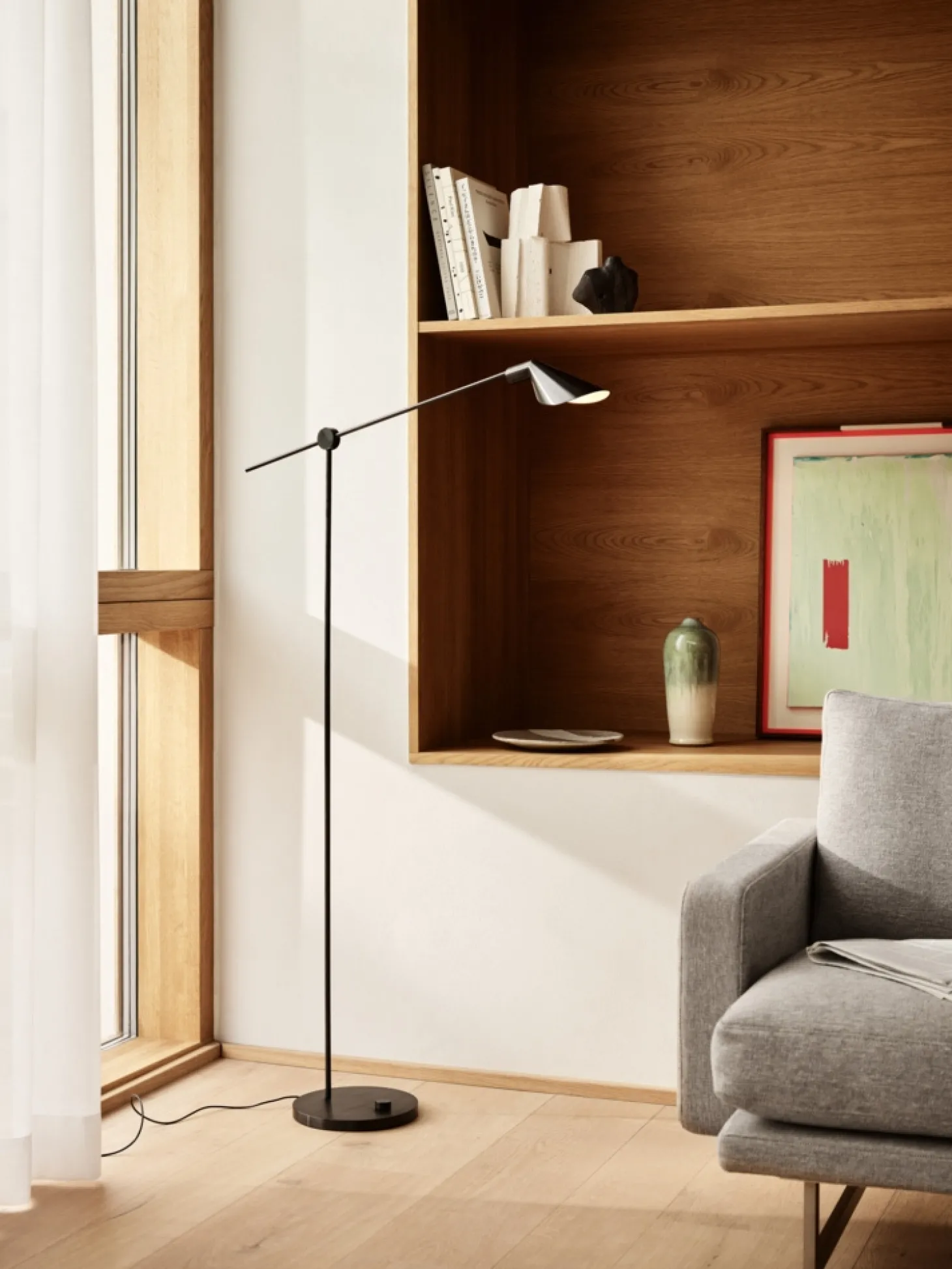 Fritz Hansen - Gulvlampe - MS011 - Sort