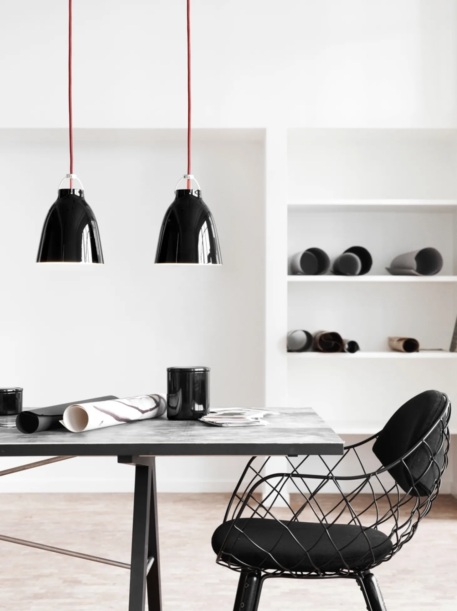 Fritz Hansen - Loftlampe - Caravaggio - Sort - P1 Small