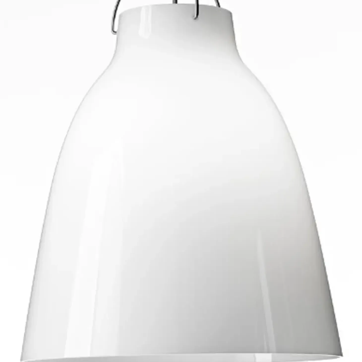 Fritz Hansen - Loftlampe - Caravaggio Opal - P3 Large - Silver ledning 6m