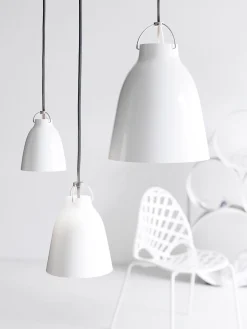 Fritz Hansen - Loftlampe - Caravaggio - Hvid - P2 Medium - Grå ledning 3m