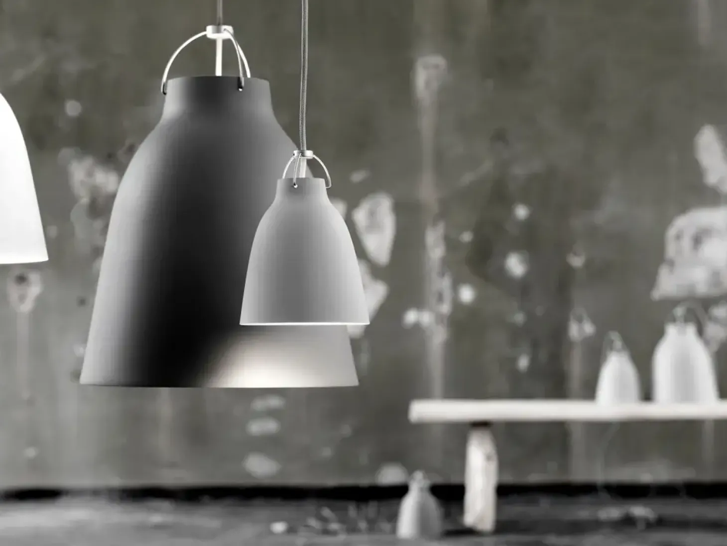 Fritz Hansen - Loftlampe - Caravaggio Matt - Hvid - P1 Small