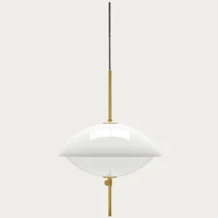 Fritz Hansen - Loftlampe - Clam - Opal/Messing - Ø44