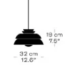 Fritz Hansen - Loftlampe - Concert - Sort - P1 Small