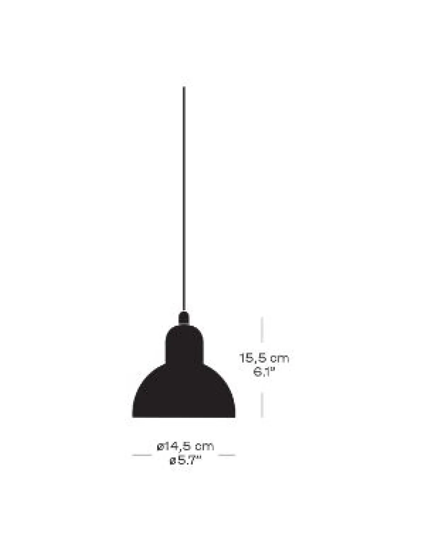 Fritz Hansen - Loftlampe - Kaiser Idell 6722-P - Mat Grå