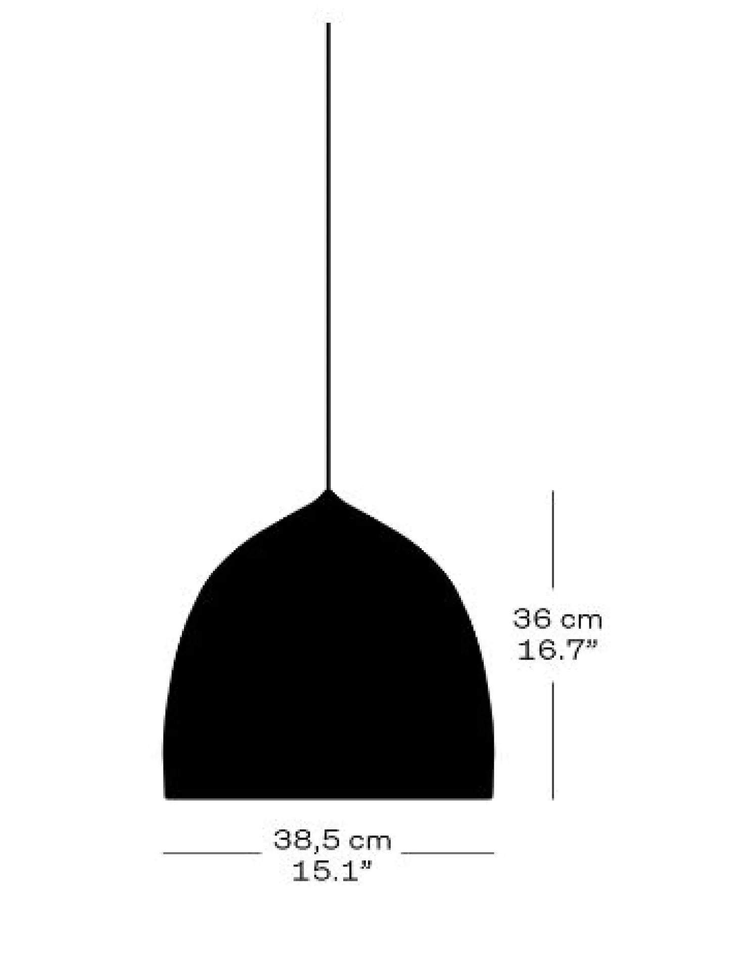Fritz Hansen - Loftlampe - Suspence P2 - Sort