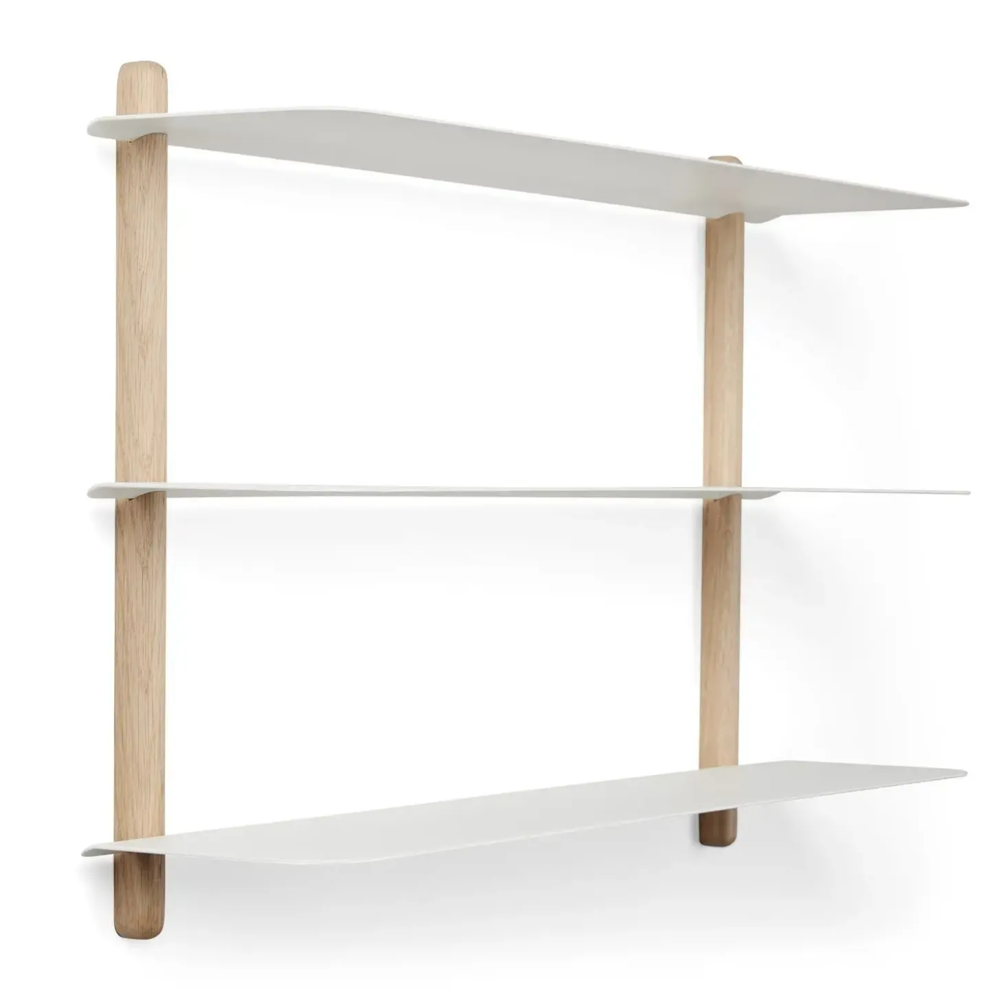 Gejst - NIVO A væghylde - Hvid - Lys Eg - 42 x 64 cm
