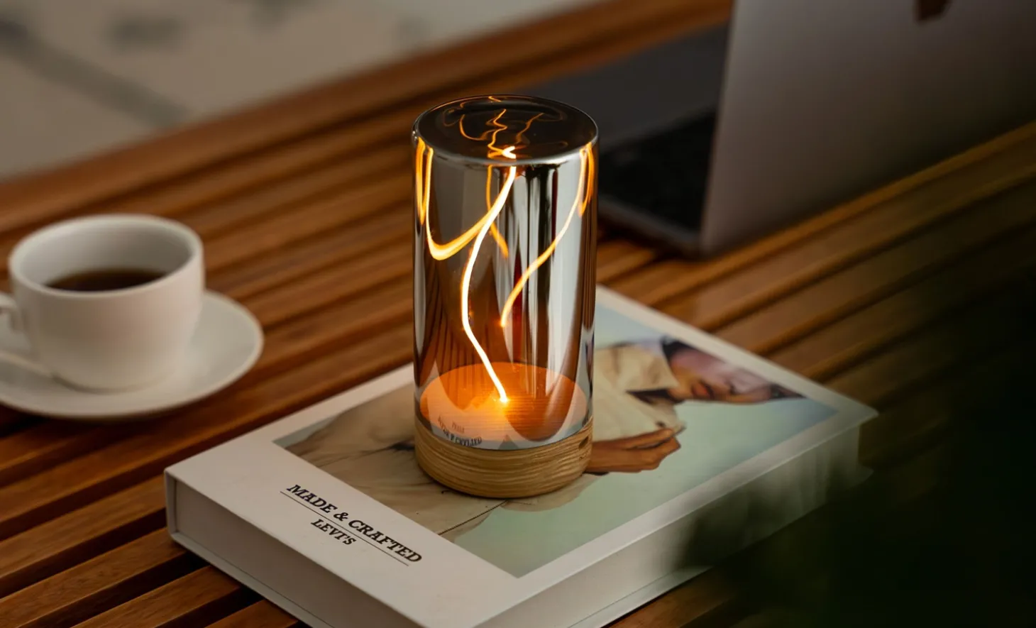 Gingko - Bordlampe - Solis Drift Light - Hvid Ask