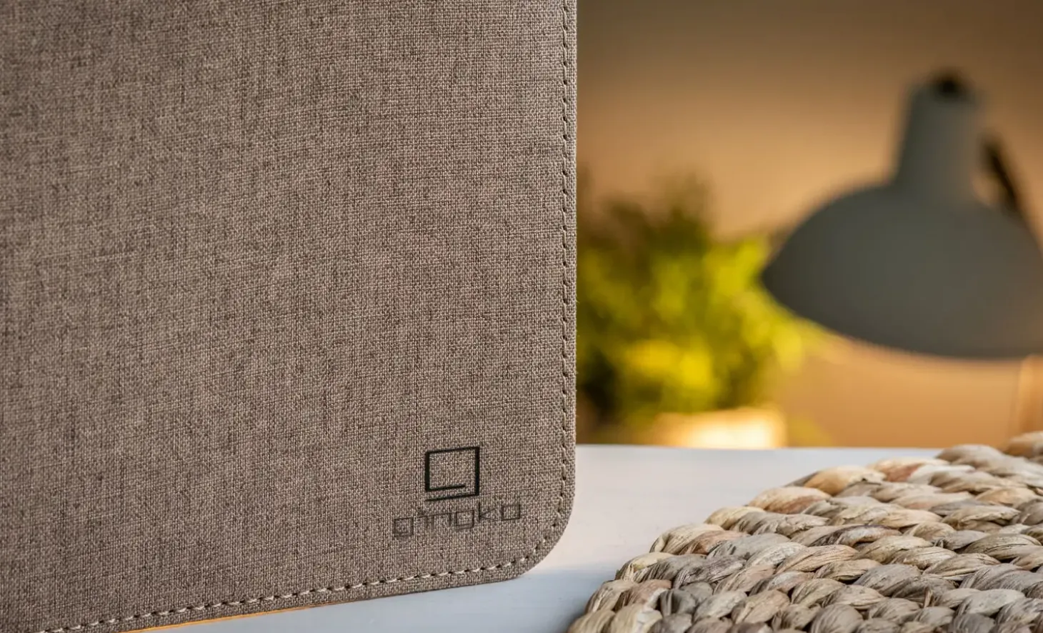 Gingko - LED Smart Fabric Booklight- Coffee Brown