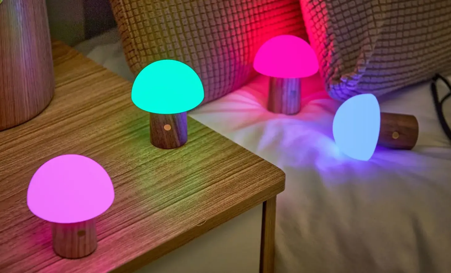 Gingko - Super Mini Alice Mushroom Lamp - White Ash
