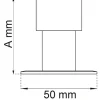 Habo - Dørstopper Ø22 mm - Børstet rustfrit stål