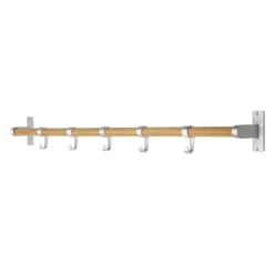 Habo - Knagerække Elegant - aluminium/eg