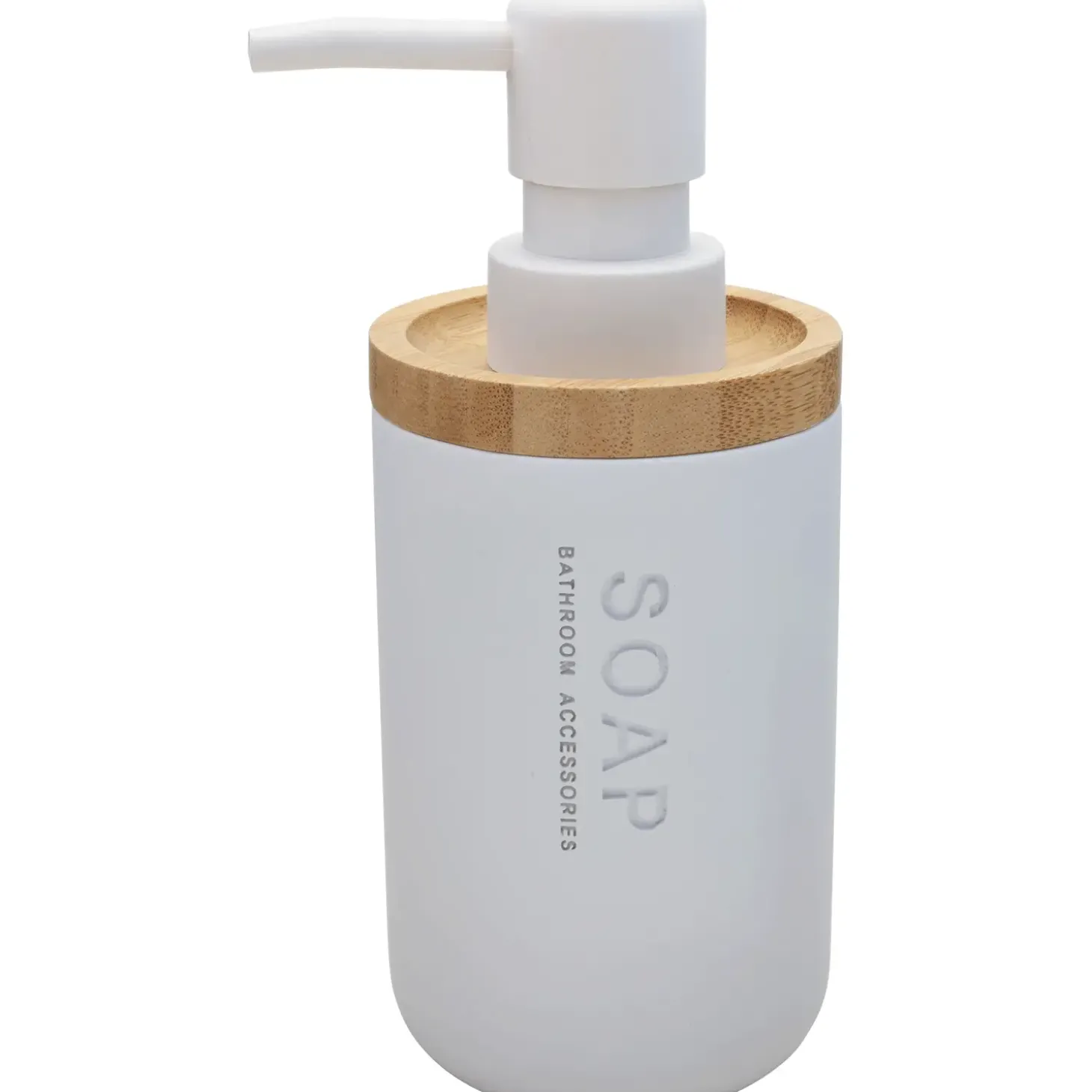 Habo - Sæbedispenser - Nature og Hvid - H: 16 cm
