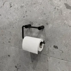 Habo - Toiletpapirholder 1368 - Sort Stål