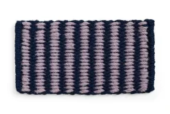 Hay - Coco Door Mat - Stribe Wave - Lavender & Navy - Lavender and navy - 619