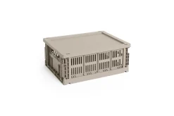 HAY Colour Crate Lid Plastic - Medium - Warm grey