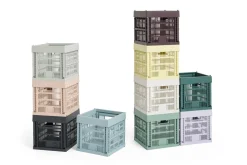 HAY Colour Crate Lid Plastic - Medium Square / Cube - Bordeaux