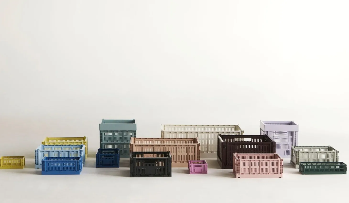 HAY Colour Crate Lid Plastic - X-Large - Sage green