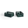 HAY - Colour Kasser - Recycled - Mini - Mørkegrøn - Dark Green - 2 stk