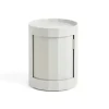Hay - Facet Cabinet - Low - Misty Grey - Lysegråt sidebord med hjul - H 49 cm