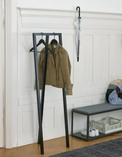 Hay - garderobestativ - Loop stand hall, Sort - lille, Tøjstativ, 150x39 cm