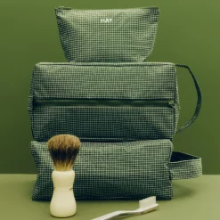 Hay - Grid Wash Bag - Medium - Mørk blå