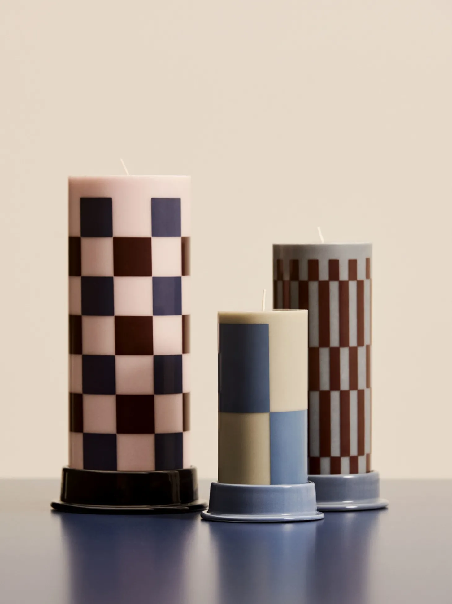 Hay - Lysestage - Column - Large - Lys Blå