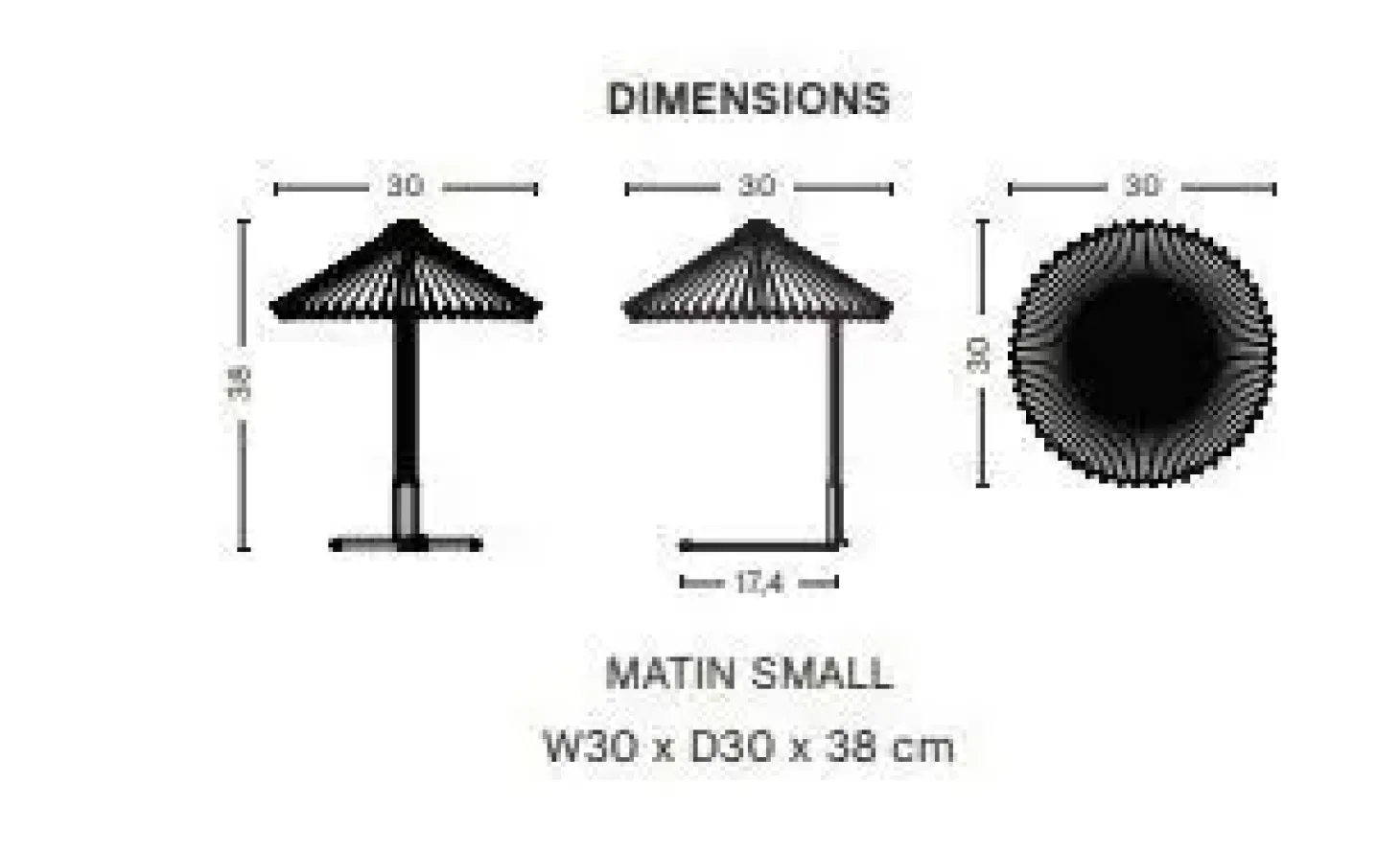 HAY - Matin bordlampe - gul skærm (small)
