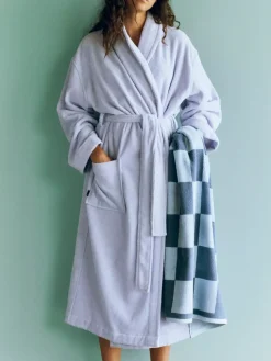 Hay - Mono Bathrobe / badekåbe - M/L - Steel Blue - Steel blue