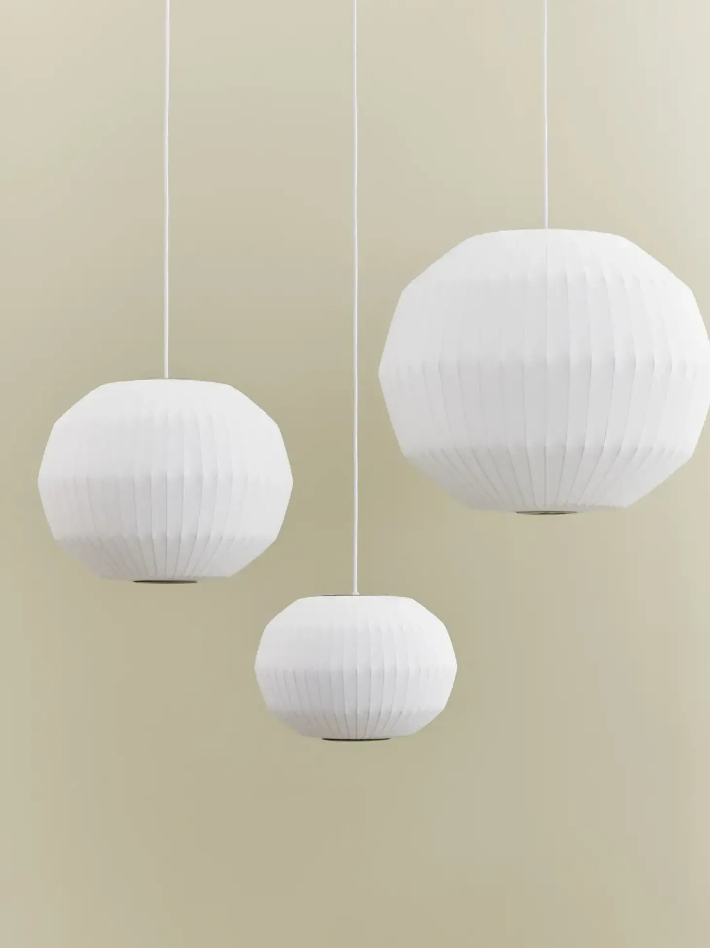 HAY - Nelson Angled Sphere Bubble pendant - Small - Off white