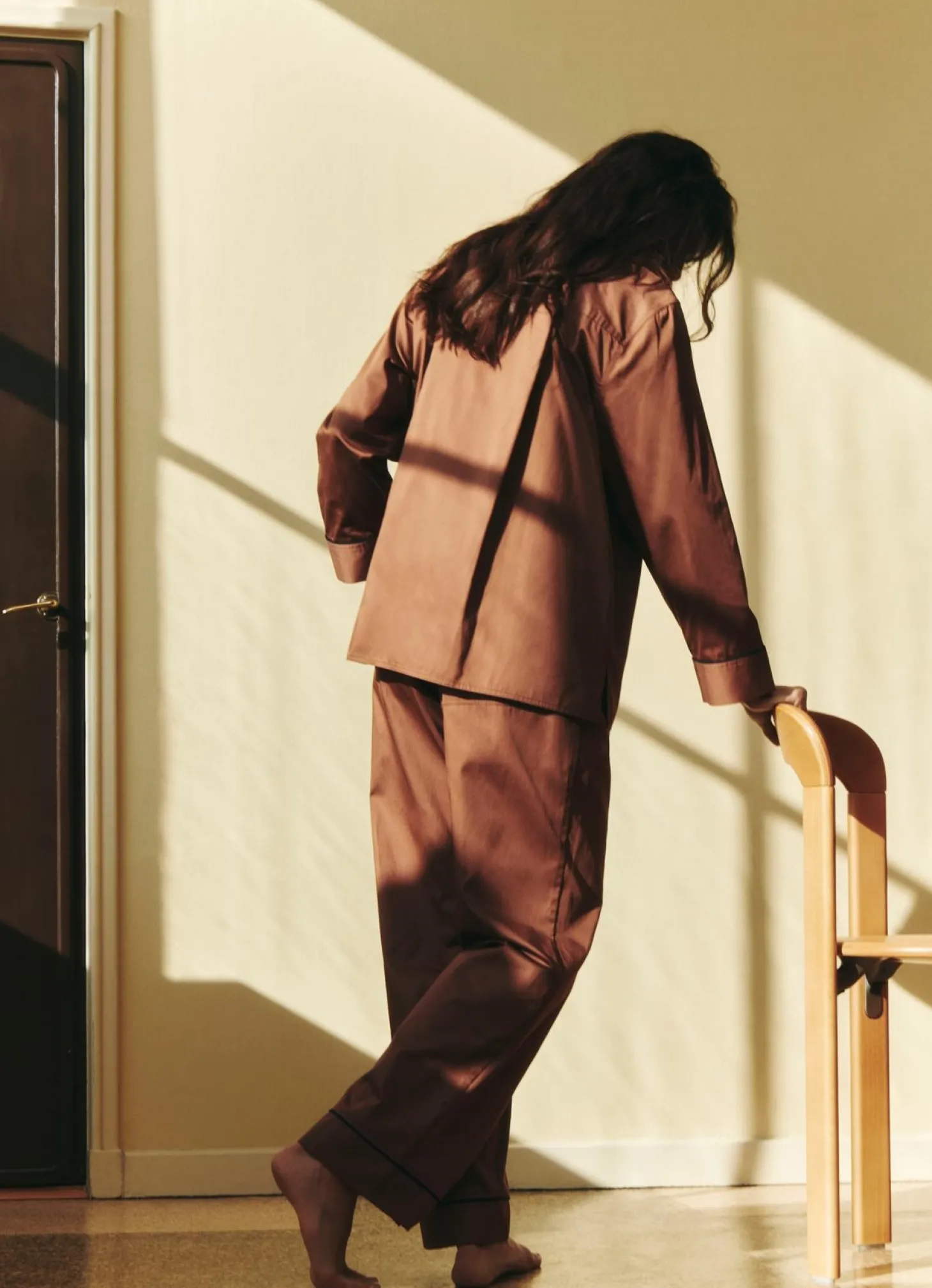 HAY - Outline Pyjama - Bukser - Str. S/M - Milk Chocolate