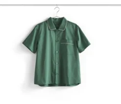 HAY - Outline Pyjama - Kortærmet Shirt - S/M - Emerald Green