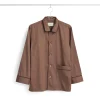 HAY - Outline Pyjama - Langærmet Shirt - S/M - Milk Chocolate