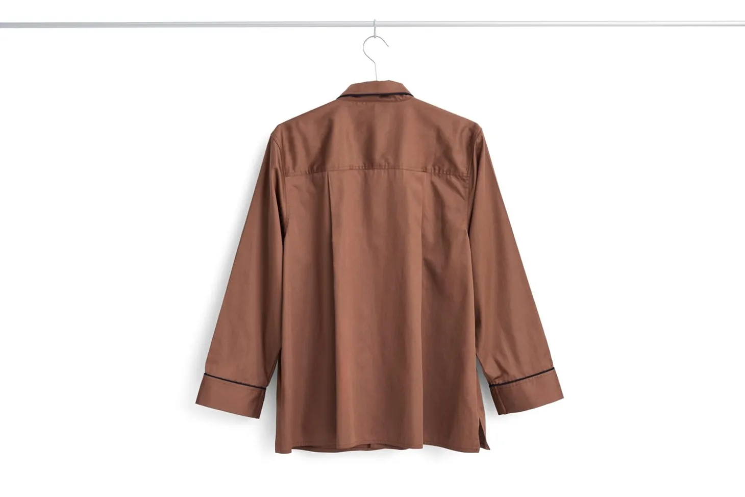 HAY - Outline Pyjama - Langærmet Shirt - S/M - Milk Chocolate
