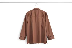 HAY - Outline Pyjama - Langærmet Shirt - M/L - Milk Chocolate
