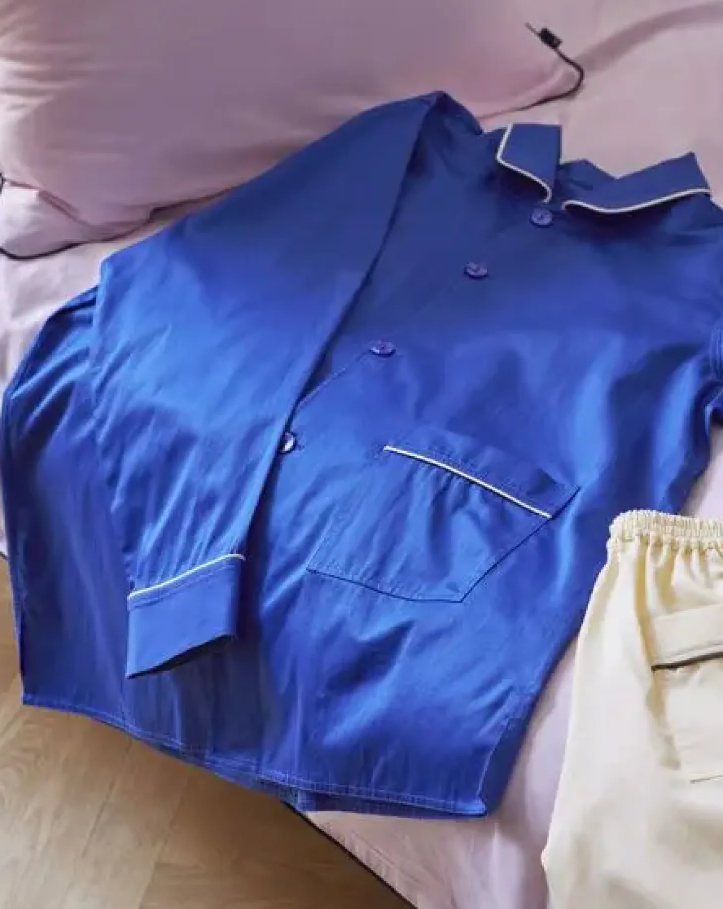 HAY - Outline Pyjama - Langærmet Shirt - S/M - Vivid Blue