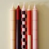 Hay - Pattern Candle - Light pink, bordeaux, red and silver checks
