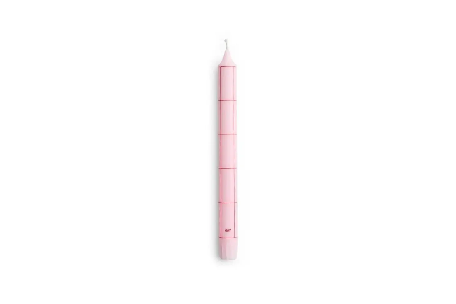 Hay - Pattern Candle - Light pink with red grid check