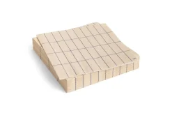 Hay - Pattern Napkins - Off-white and blue grid - Lunch