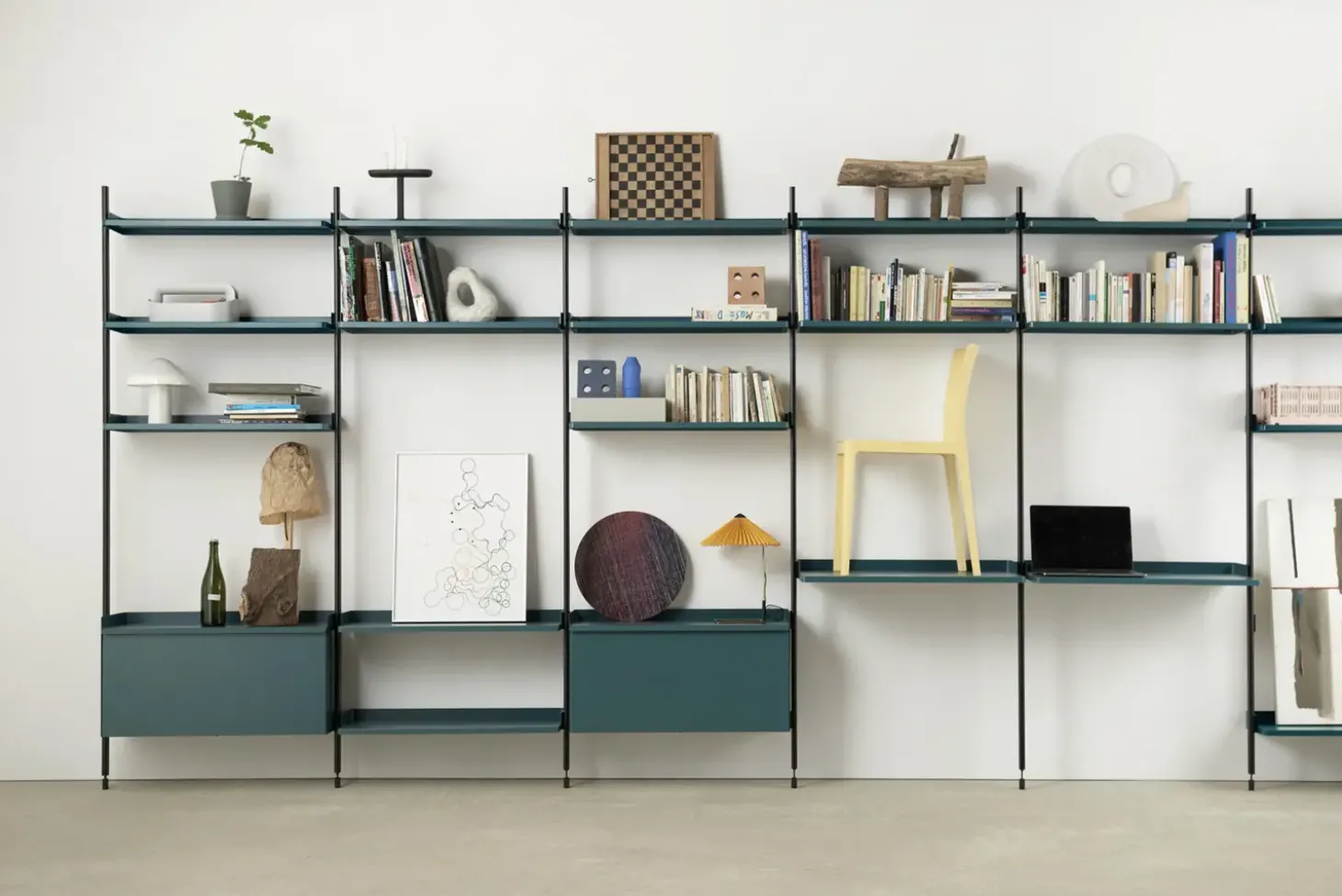Hay - Reol - Pier System 11 - 1 kolonne - Sort - 82 X 46,5 X 209 cm