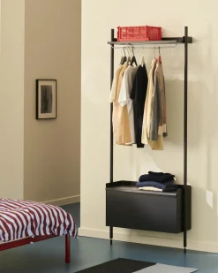 Hay - Reol - Pier System 1001 - 1 kolonne - Sort - 82 X 34 X 209 cm