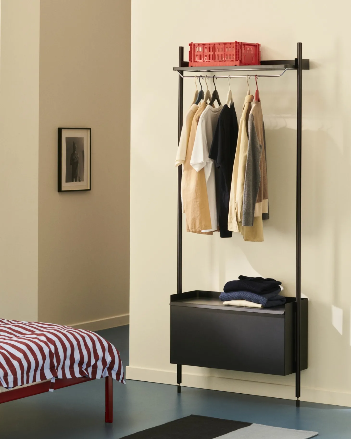 Hay - Reol - Pier System 1001 - 1 kolonne - Sort - 82 X 34 X 209 cm