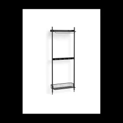Hay - Reol - Pier System 1041 - 1 kolonne - Sort/Antracit - 82 X 31,5 X 209 cm