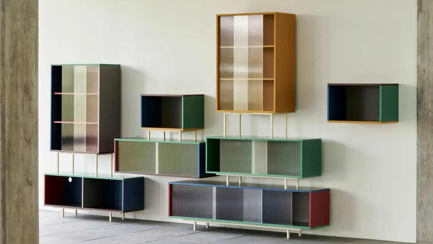 Hay - Reol til Gulv - Colour Cabinet - Multi farvet - Medium