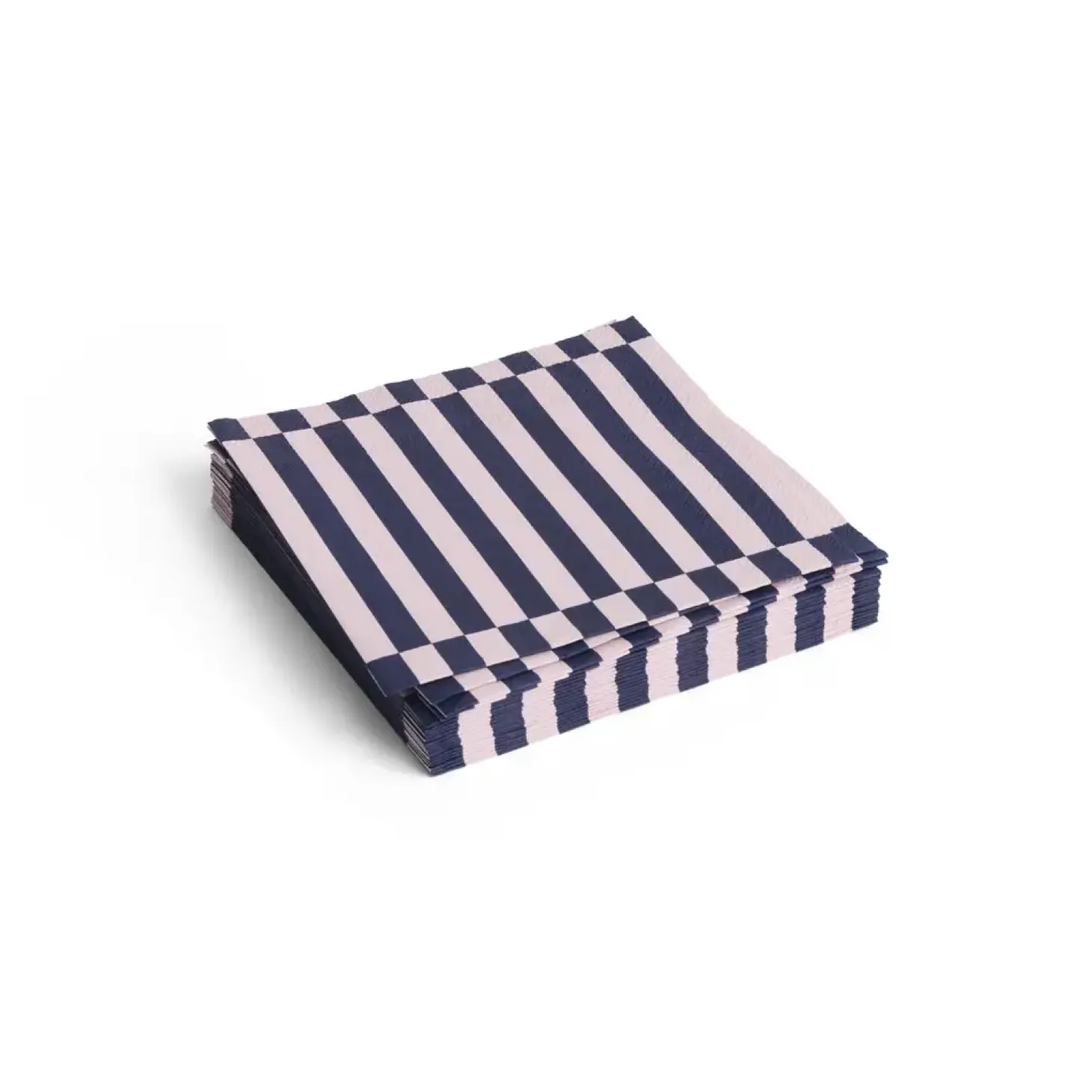 Hay - Servietter - Lunch - 20 stk. 33x33 cm - Lyserød/Mørkeblå Striber