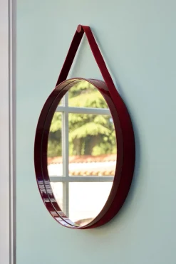 HAY - "Strap Mirror" Spejl Ø70 cm - Brun