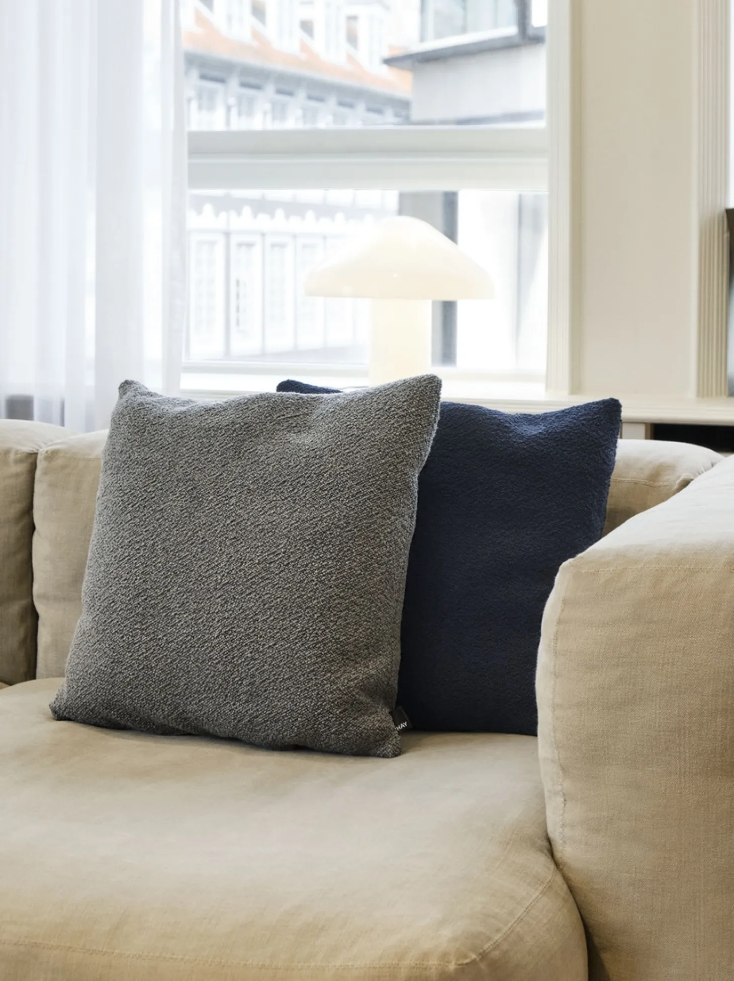 Hay - Texture Cushion - 50 x 50 - Pigeon blue