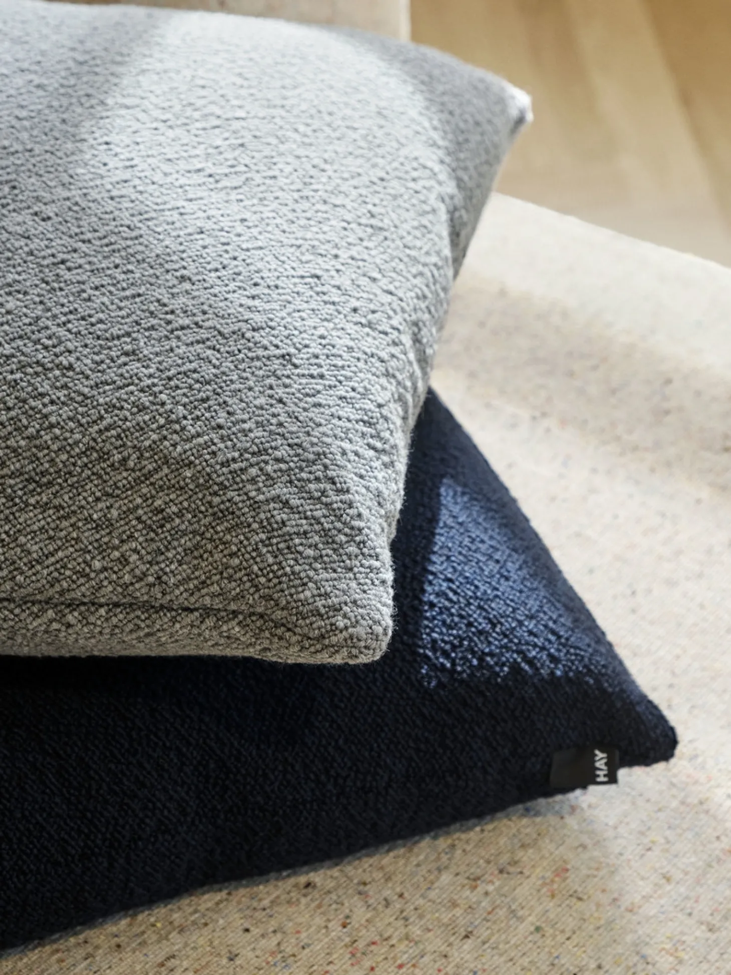 Hay - Texture Cushion - 50 x 50 - Pigeon blue