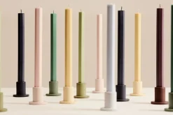 HAY - Tube Candleholder S - Concrete - Lime Gul